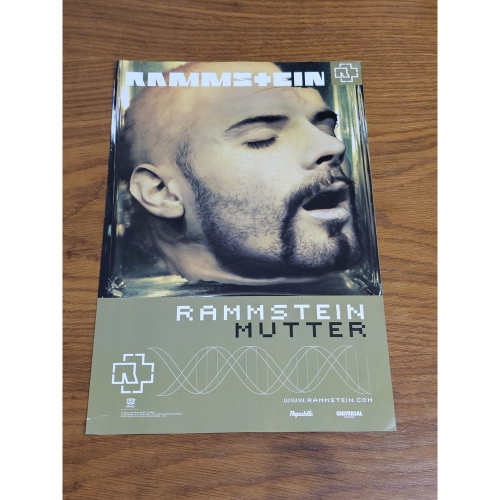 Rammstein Mutter 17"‎ X 11" Street Team Promo Promotional Poster Vintage